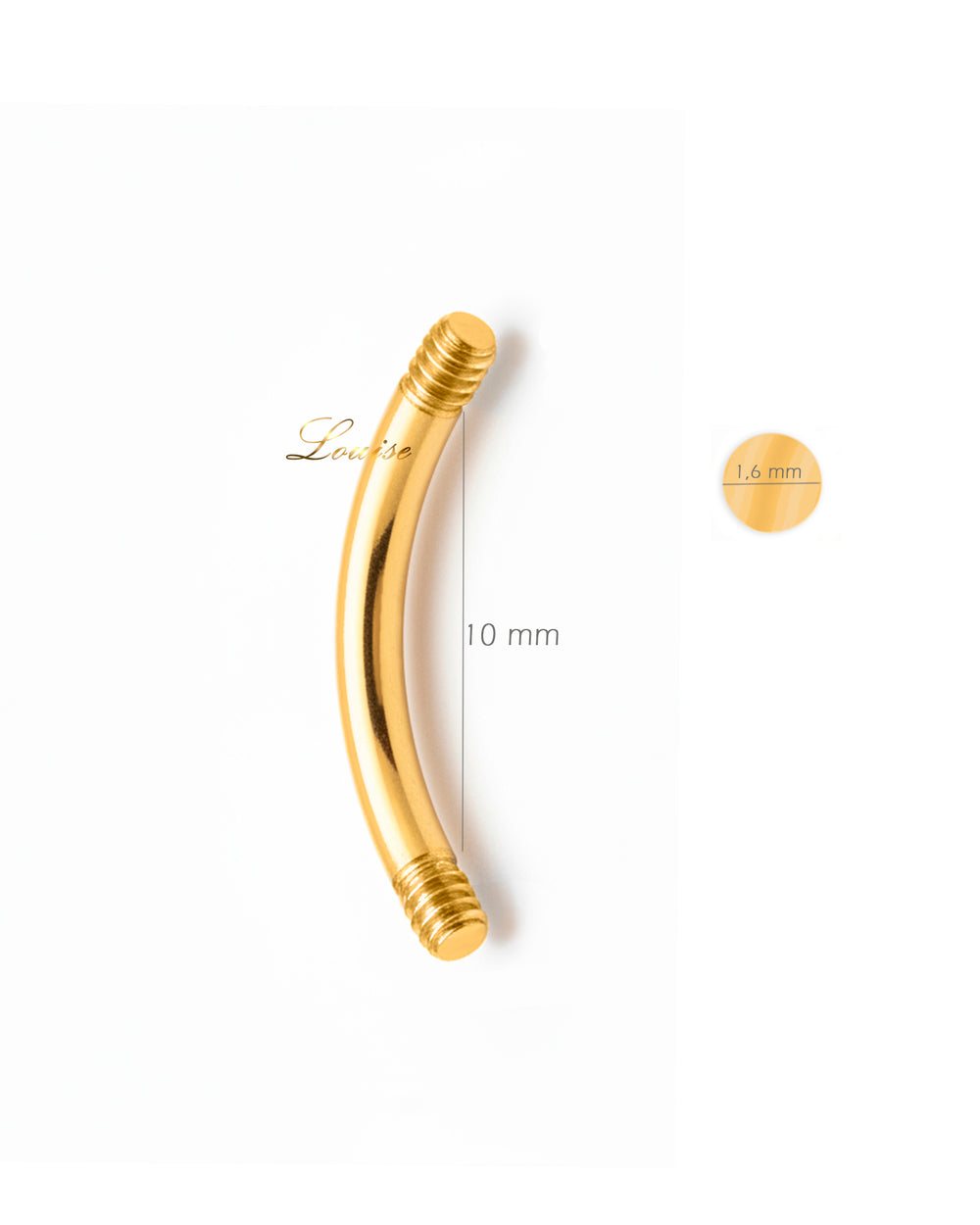 Piercing de Ombligo Chapado en Oro con Corazón Rojo y Zirconias