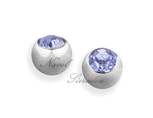Bola de Rosca para Piercing de Ombligo – Circonita 5 mm – Acero Quirúrgico
