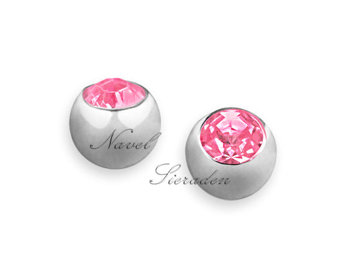 Bola de Rosca para Piercing de Ombligo – Circonita 5 mm – Acero Quirúrgico