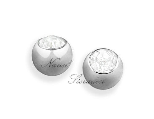 Bola de Rosca para Piercing de Ombligo – Circonita 5 mm – Acero Quirúrgico