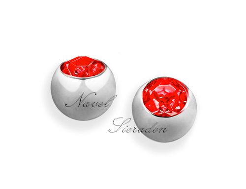 Bola de Rosca para Piercing de Ombligo – Circonita 5 mm – Acero Quirúrgico