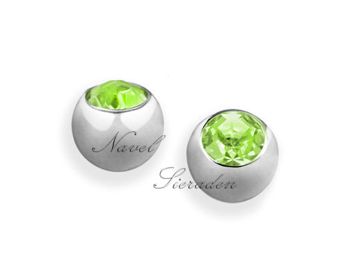 Bola de Rosca para Piercing de Ombligo – Circonita 5 mm – Acero Quirúrgico