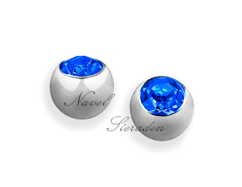 Bola de Rosca para Piercing de Ombligo – Circonita 5 mm – Acero Quirúrgico