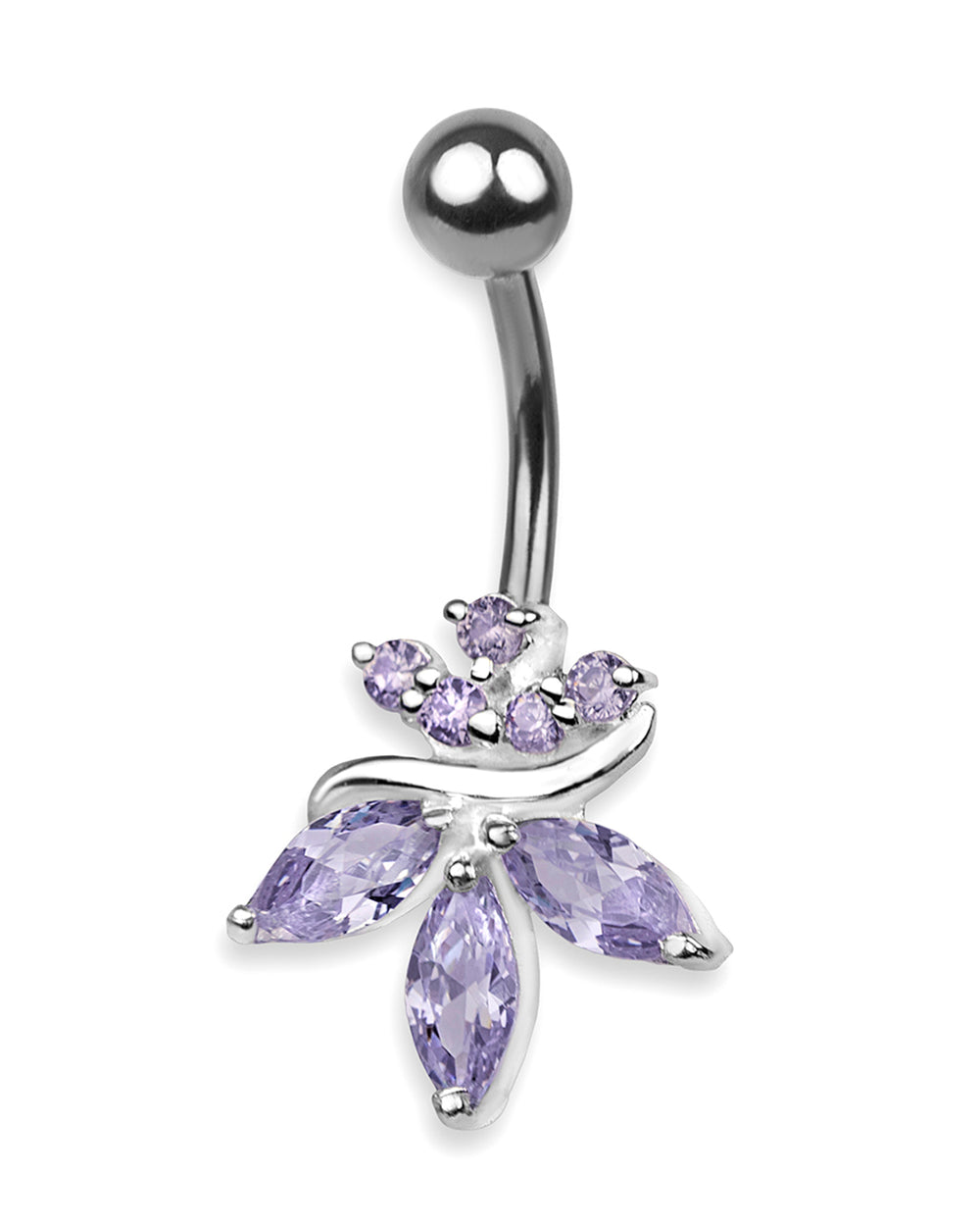 Piercing de Ombligo Orquídea Lavanda
