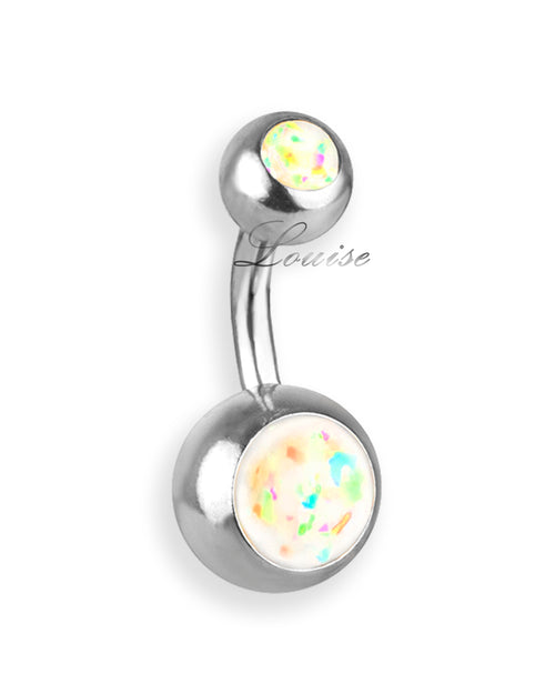 Piercing de ombligo basic doble jeweled de nácar